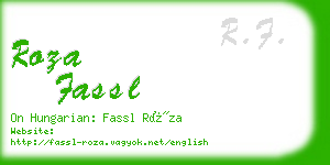 roza fassl business card